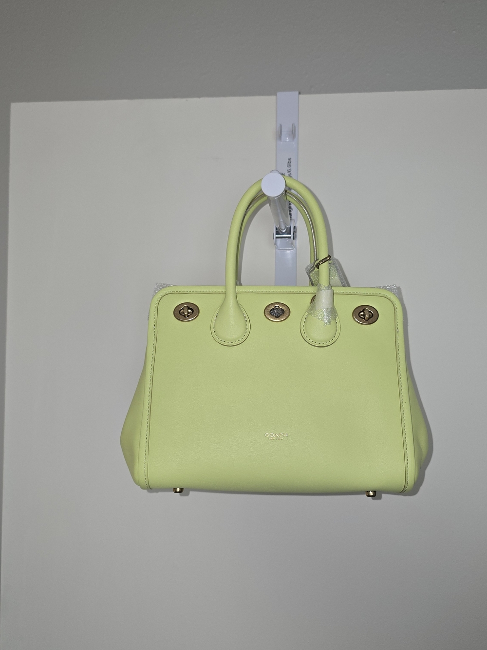 COACH Turnlock Tote 22 in Pale Citrus